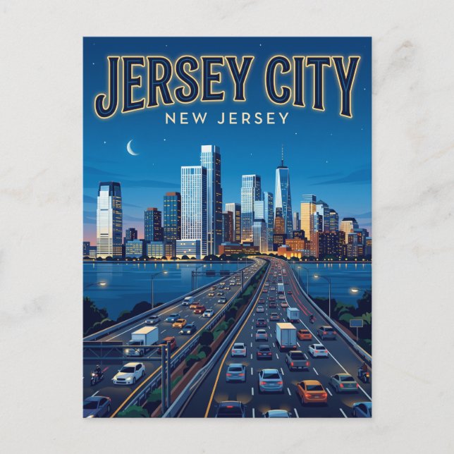 Postal Jersey City Nueva Jersey (Anverso)