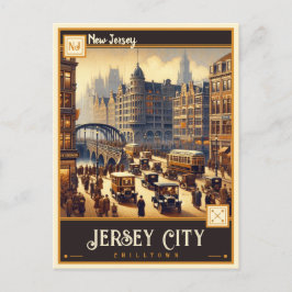 Postal Jersey City, Nueva Jersey | Vintage
