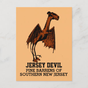 Postal Jersey Devil Creature Cryptid Personalizable Texto