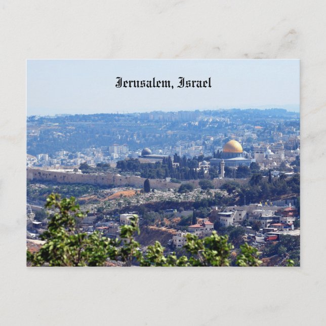 Postal Jerusalem, Israel Post Card Card (Anverso)