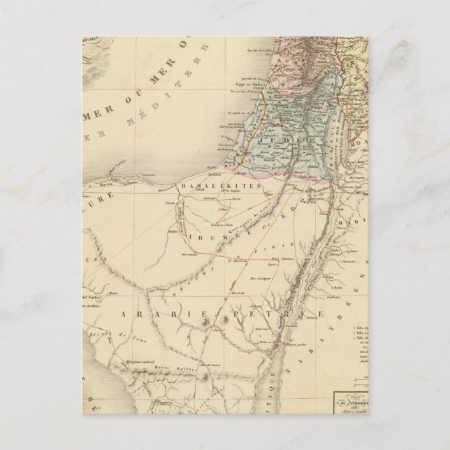 Postal Jerusalén histórico, Palestina (Anverso)