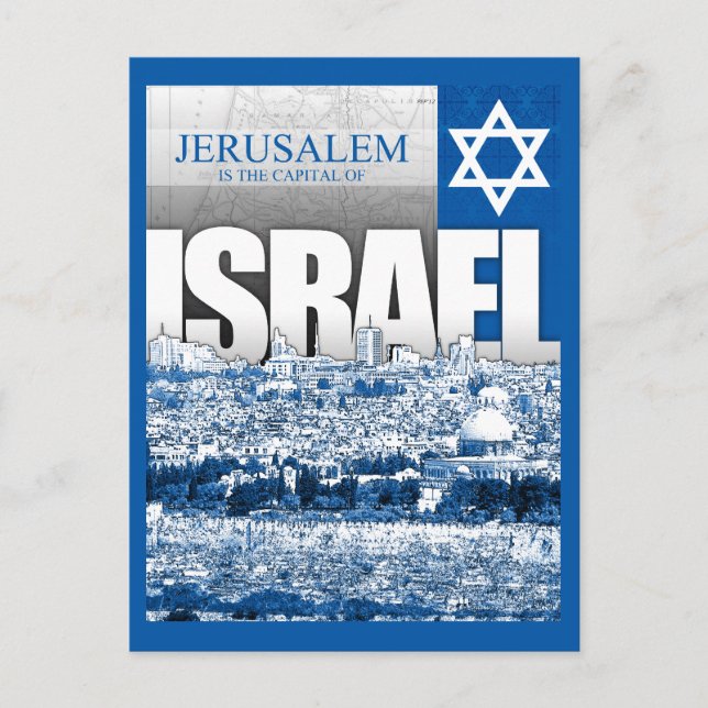 Postal Jerusalén, Israel (Anverso)