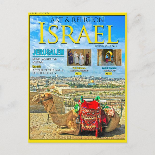 Postal Jerusalén Israel (Anverso)