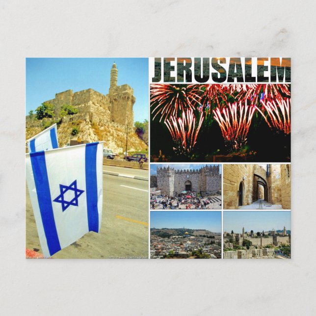 Postal Jerusalén Israel (Anverso)