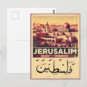 Postal Jerusalén - Mezquita de Al-Aqsa regalos de la Cúpu