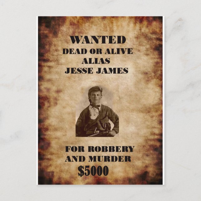 Postal jesse james (Anverso)