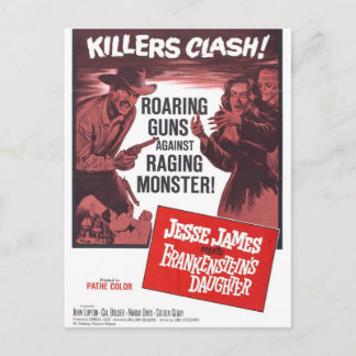 Postal Jesse James Meets Frankenstein Daughter Postcard