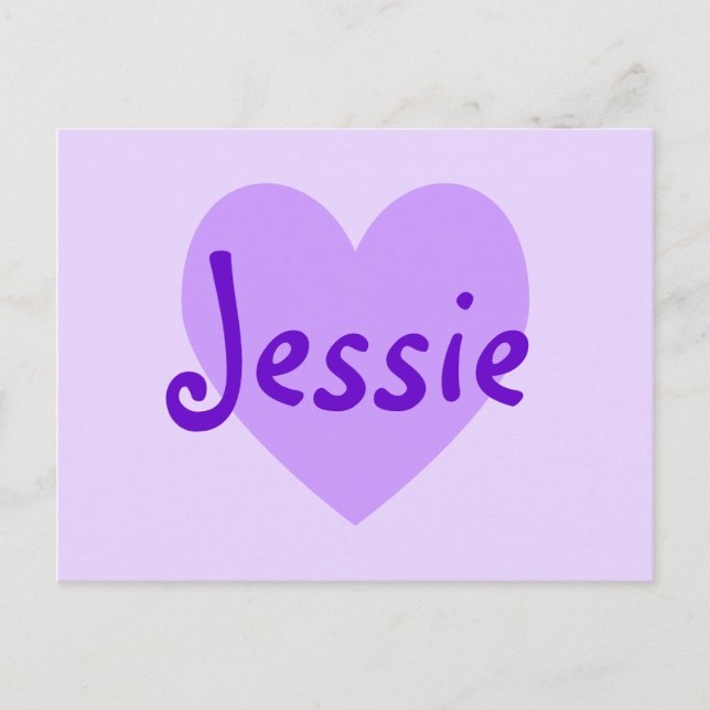 Postal Jessie en morado (Anverso)