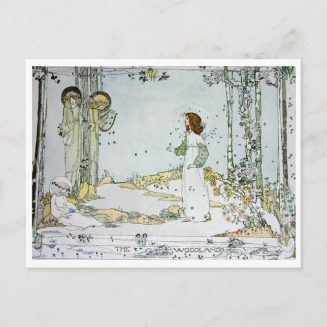 Postal Jessie M. King - El bosque (Anverso)