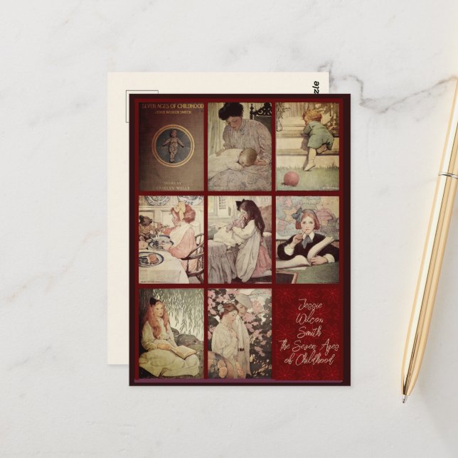 Postal Jessie Wilcox Smith las siete edades de la infanci (Anverso/Reverso In Situ)