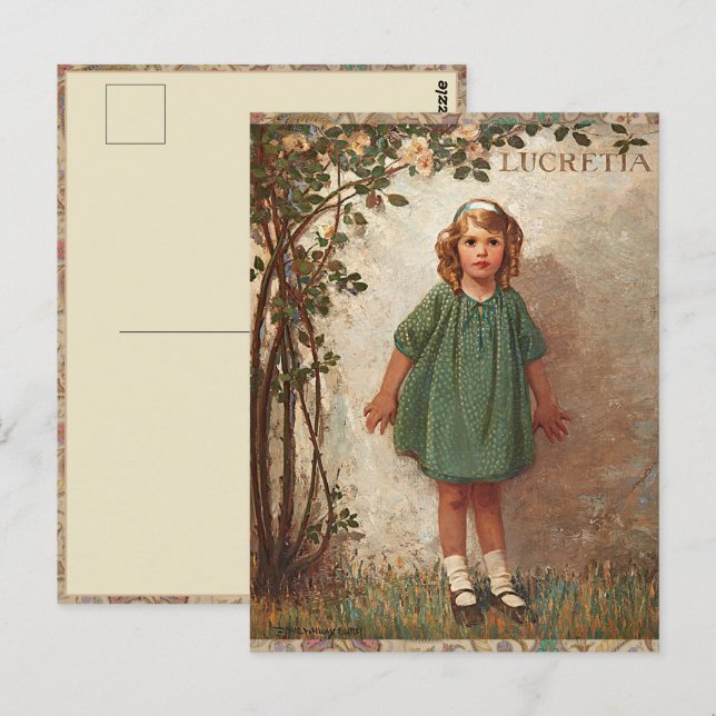 Postal Jessie Wilcox Smith "Lucretia" Little Girl (Anverso / Reverso)