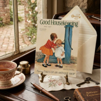 Postal Jessie Willcox Smith Good Housekeeping Julio 1927
