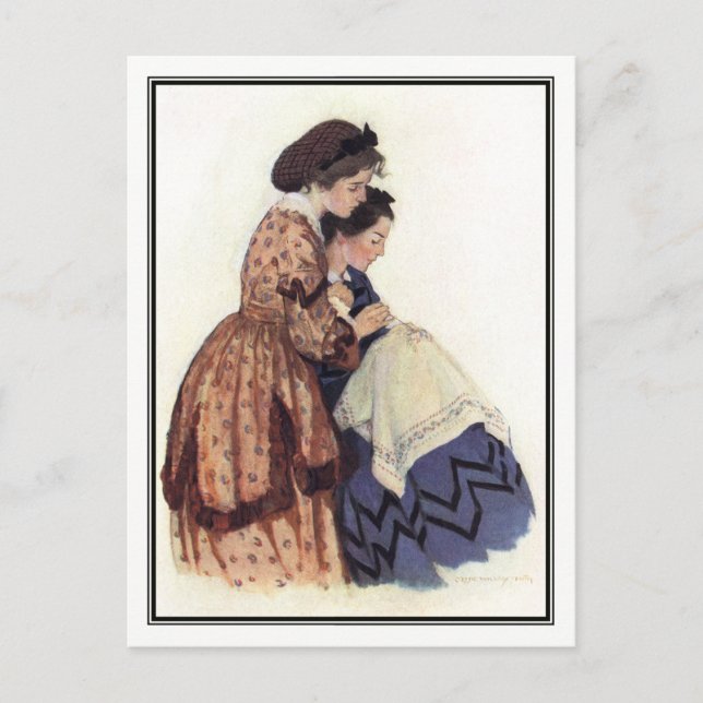 Postal Jessie Willcox Smith - Jo and Beth (Anverso)