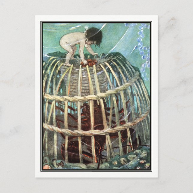 Postal Jessie Willcox Smith - Los bebés acuáticos (Anverso)