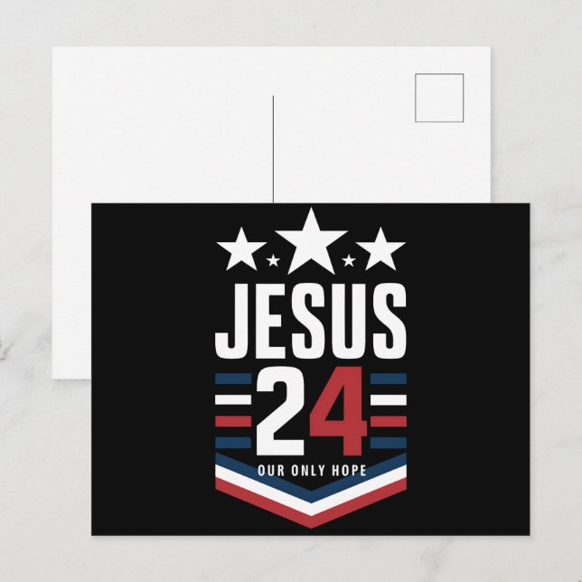 Postal Jesucristo 2024 Presidente Elección política de EE (Anverso / Reverso)