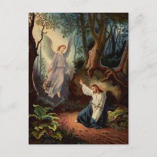 Postal Jesucristo con ángel