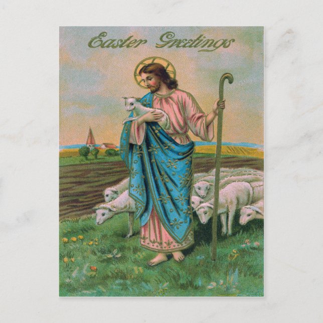 Postal Jesucristo Cordero Pastor (Anverso)