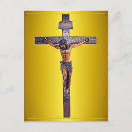 Postal Jesucristo el salvador crucifijo