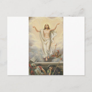 Postal Jesucristo entre las nubes