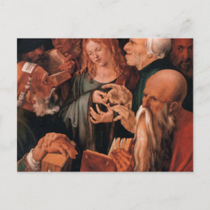Postal Jesucristo entre los doctores