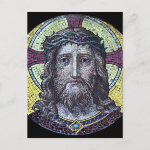 Postal Jesucristo, Mosaico, Santa Iglesia / Arte de compa