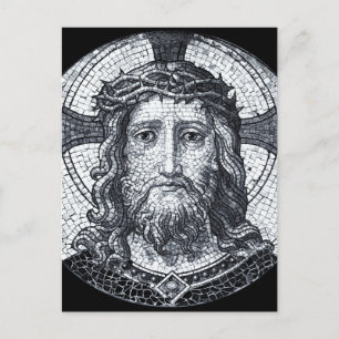 Postal Jesucristo, Mosaico, Santa Iglesia / Arte de compa