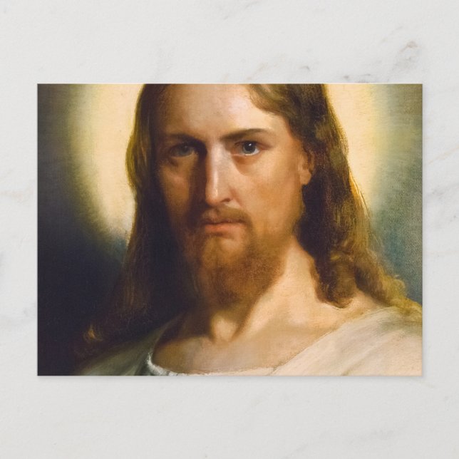 Postal Jesucristo por Carl Heinrich Bloch (Anverso)