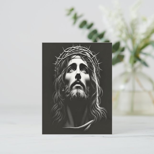 Postal Jesucristo Salvador es inquebrantable (Anverso de pie)