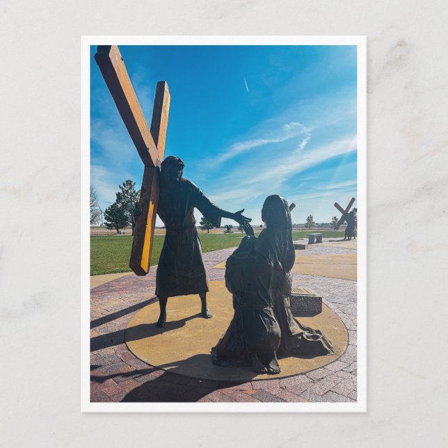 Postal Jesús alienta a las mujeres de Jerusalén (Anverso)