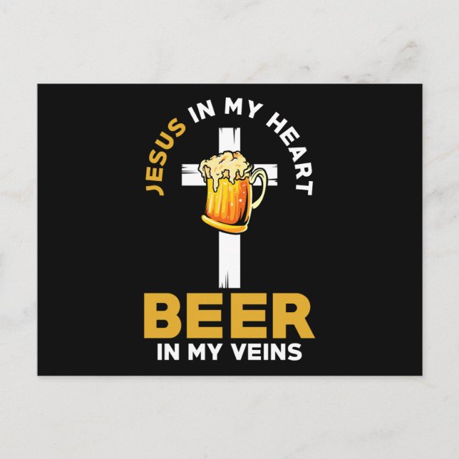 Postal Jesus And Beer Christian Saying (Anverso)