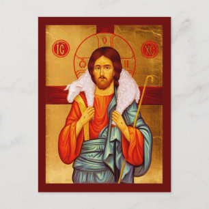 Postal Jesús buscador de ovejas perdidas
