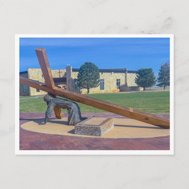 Postal Jesús cae la segunda vez (Anverso)