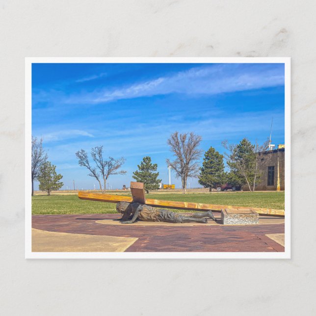 Postal Jesús cae la tercera vez (Anverso)