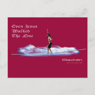 Postal jesus caminando la línea