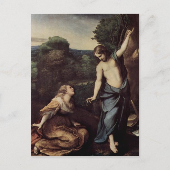 Postal Jesús con María después de la Resurrección (Anverso)