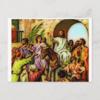 Jesús conduce el burro a Jerusalén