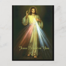 Postal Jesús, confío en ti divina misericordia religiosa
