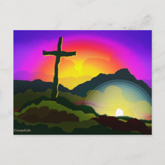 Postal Jesús conquista la tumba