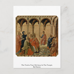 Postal Jesús De Doce Años En El Templo De Duccio