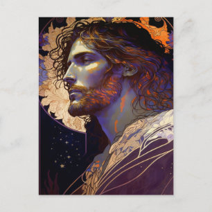 Postal Jesús de Mucha AI Arte Generado