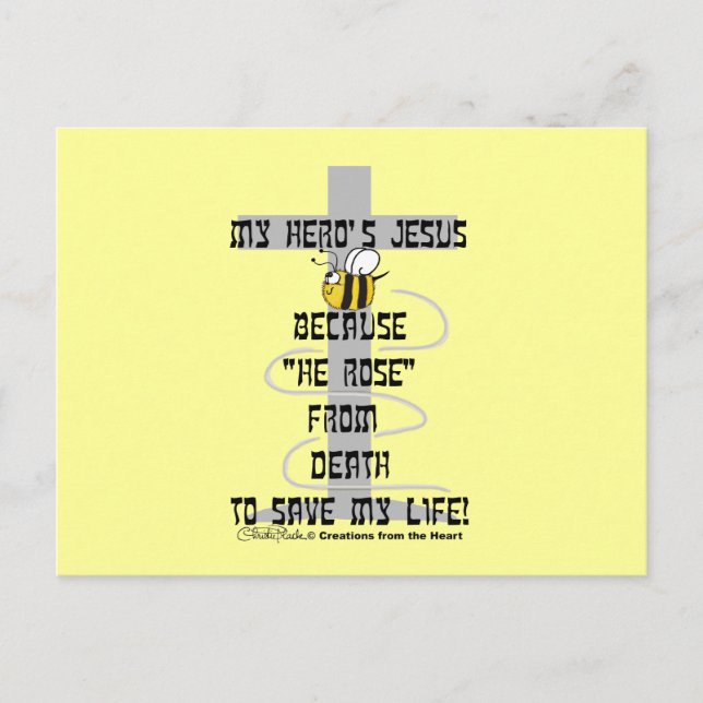 Postal Jesús del héroe (Anverso)