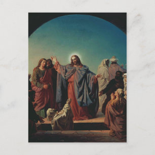 Postal Jesús despierta a Lázaro por Robert Wilhelm Ekman