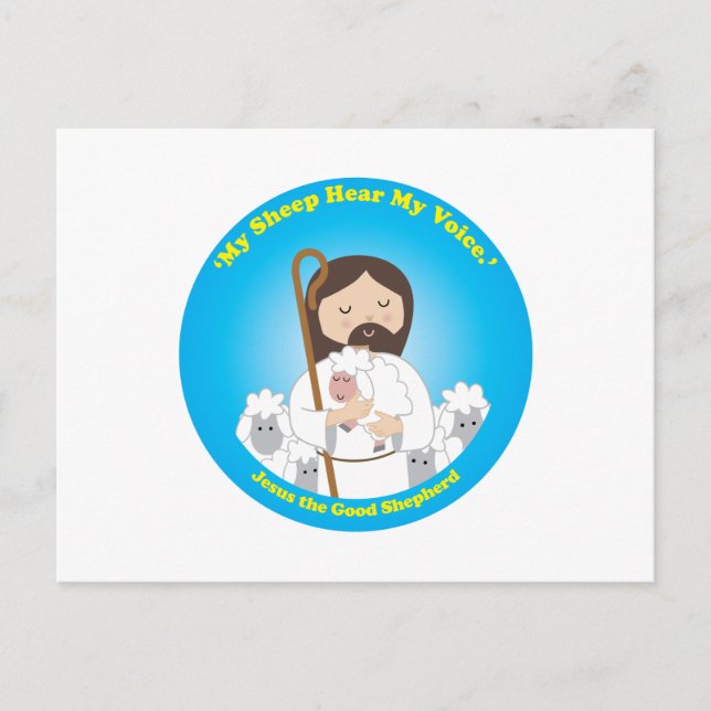 Postal Jesús el Buen Pastor (Anverso)