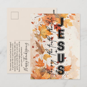 Postal Jesús el Camino la Verdad la Vida Diseño de Otoño