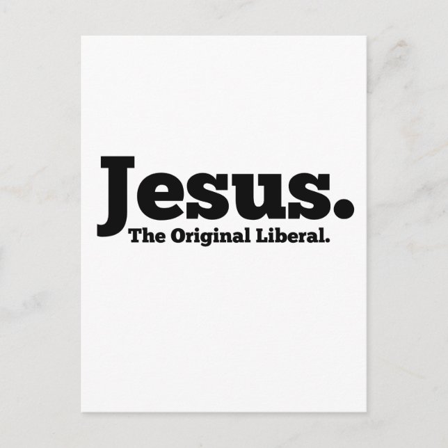 Postal Jesús.  El original liberal (Anverso)