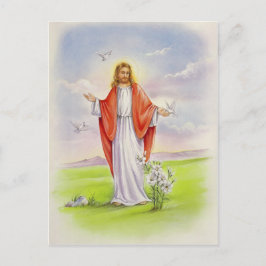 Postal Jesús el pastor