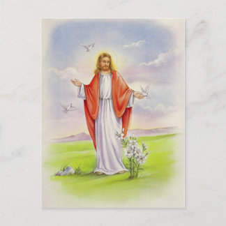 Postal Jesús el pastor
