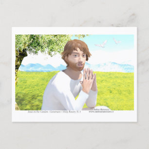 Postal Jesús en el Jardín (Getsemaní)