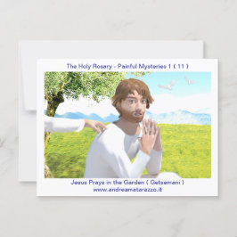 Postal Jesús en el jardín ( Getsemani )