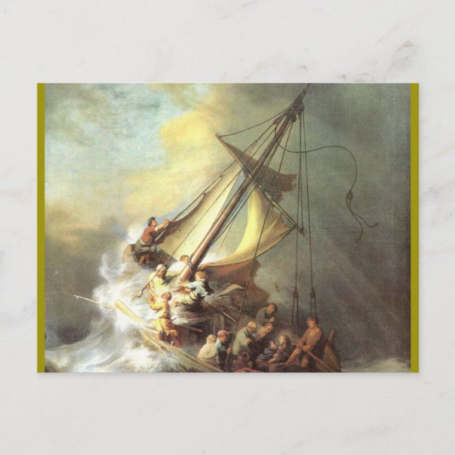 Postal Jesús en el mar de Galilea, Israel (Anverso)